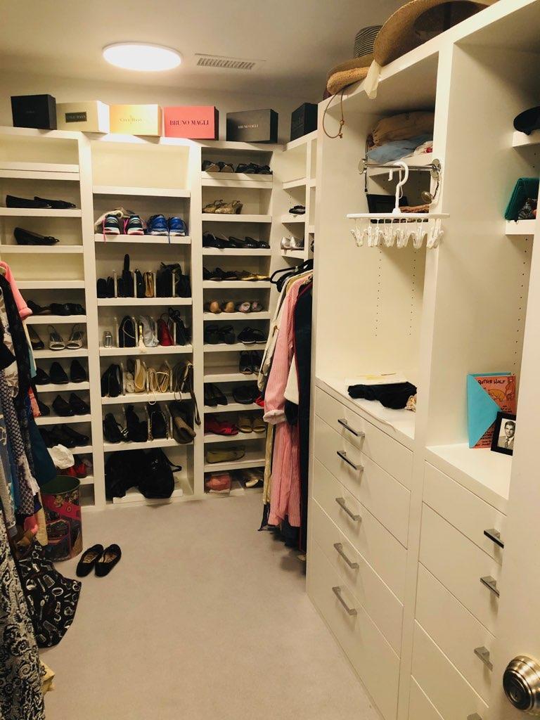 Closet Cabinetry with Shoe Shelving